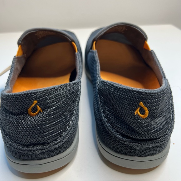 OluKai Nohea Mesh Comfort Shoes Mens 10.5 Gray Slip On Drop In Heel New - Picture 8 of 14